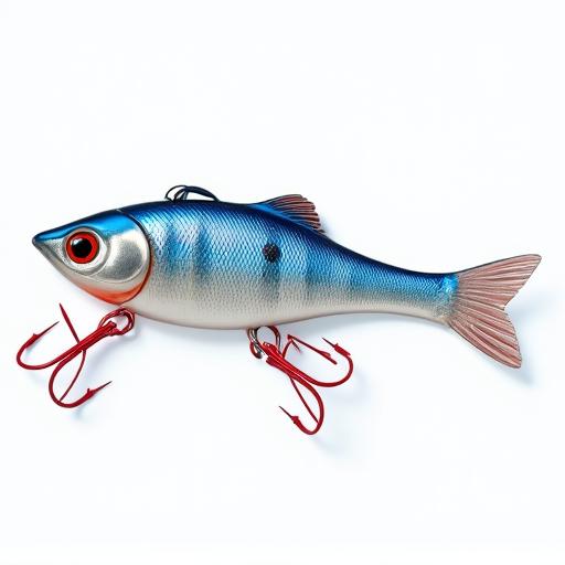 A silver and blue Rapala MaxRap Walker topwater lure.